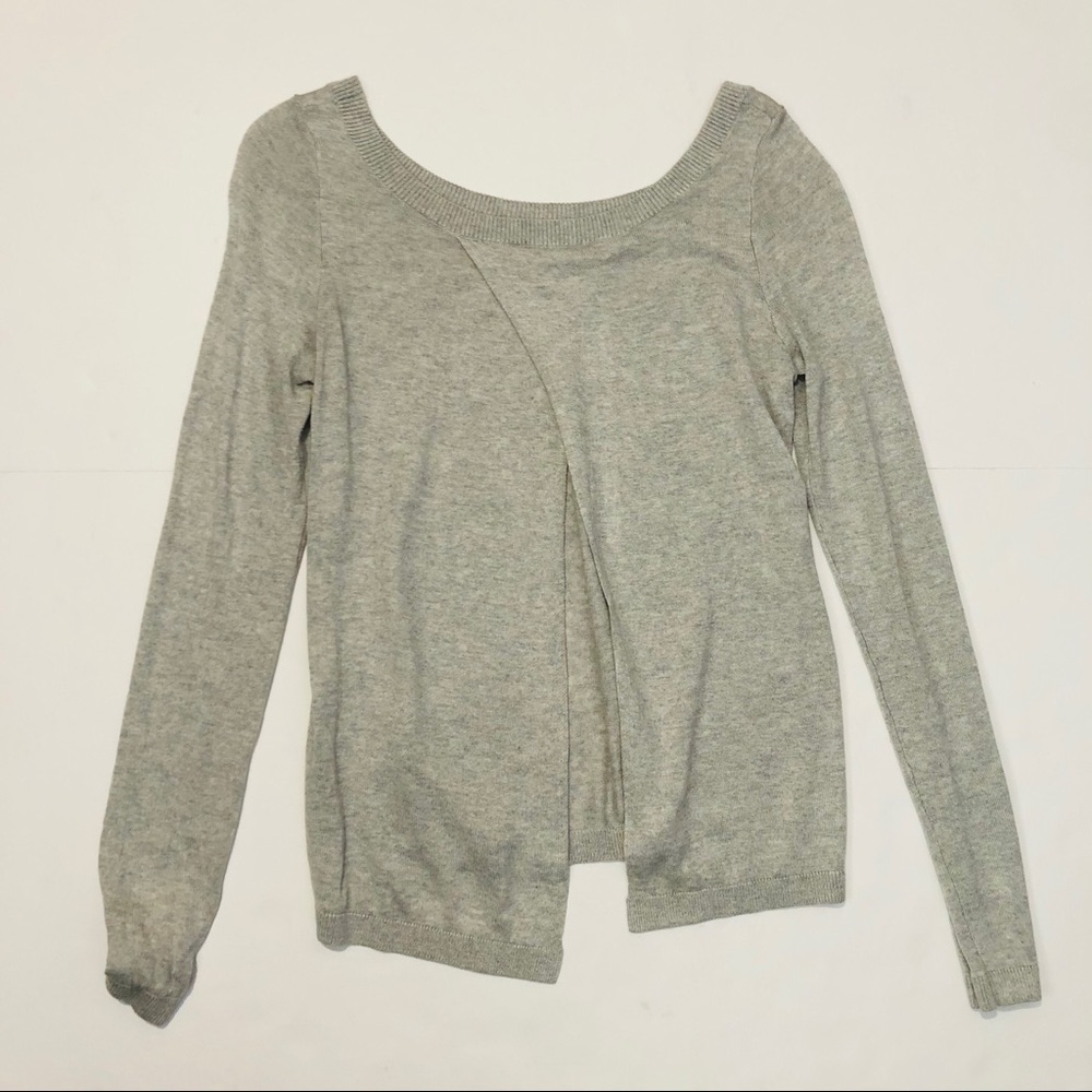 Express Split Back Heathered Gray XS Open Back - Picture 7 of 9